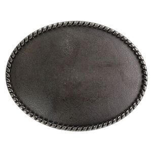CTM Blank Oval Belt Buckle with Edge Detail
